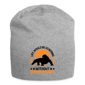Komodo Dragon Monitor Lizard Gift Komodo Dragon Monitor yano - Jersey Beanie - heather grey - Front