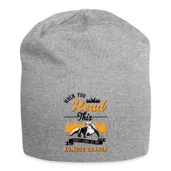 Komodo dragon monitor lizard - Jersey Beanie - heather grey - Front