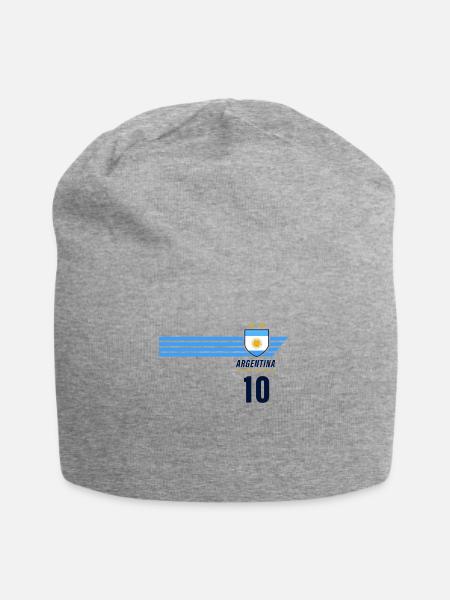 Argentinien Albiceleste Fußball Fan Trikot - Jersey-Beanie - Grau meliert