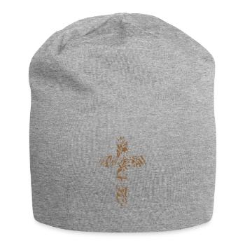 Lion's Head Cross Predator King Safari - Jersey Beanie - heather grey - Front