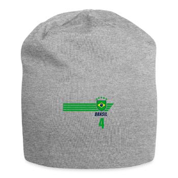 Brazil Brazilian Seleção Football Fan Jersey - Jersey Beanie - heather grey - Front