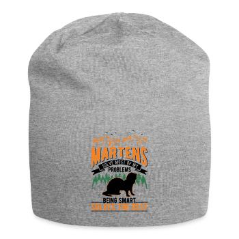 Martre Cadeau Vison Blaireau Arbre Martre - Bonnet en jersey - gris chiné - Devant