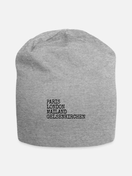Gelsenkirchen Paris London Mailand Gelsenkirchener - Jersey-Beanie - Grau meliert
