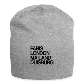 Duisburg Paris London Milan I love Duisburgers - Jersey Beanie - heather grey - Front