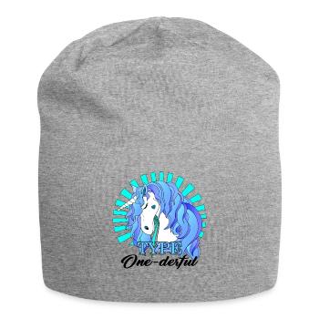 Chemise de sensibilisation au diabète, Type One Derful Cute - Bonnet en jersey - gris chiné - Devant