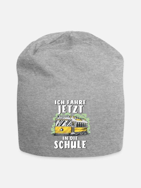 ICH FAHRE JETZT IN DIE SCHULE - Jersey-Beanie - Grau meliert
