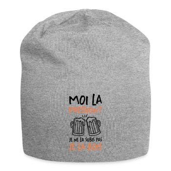 Moi La Pression Je Ne La Subis Pas Je La Bois - Bonnet en jersey - gris chiné - Devant