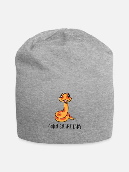 Corn Snake Lady Cute Girls Women Pet Corn Snake - Jersey-Beanie - Grau meliert
