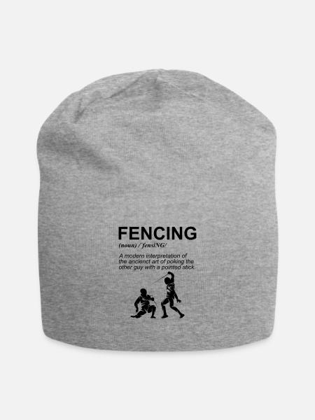 Fechten Definition Fechter Lustiges Fechten Sport Wortspiel - Jersey-Beanie - Grau meliert