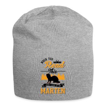 Martre Cadeau Vison Blaireau Arbre Martre - Bonnet en jersey - gris chiné - Devant