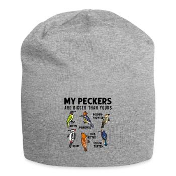 Funny Woodpeckers Bird Collection Birdwatchers - Jersey Beanie - heather grey - Front