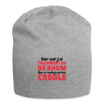 Hier Soir J'ai Tellement Bu De Rhum - Bonnet en jersey - gris chiné - Devant