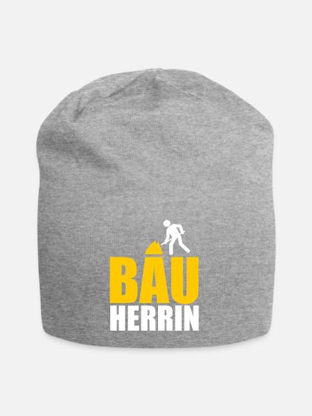 Bauherrin Hausbau Eigenheim Richtfest 2022 Damen - Jersey-Beanie - Grau meliert