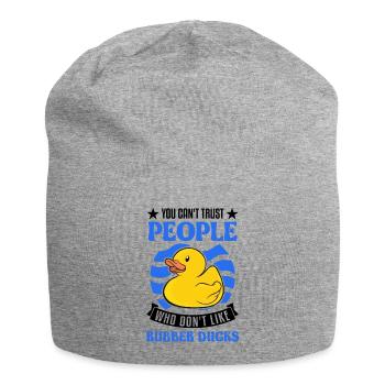 Canard en caoutchouc Cadeau Canard Grinçant Canard Bain Canard - Bonnet en jersey - gris chiné - Devant