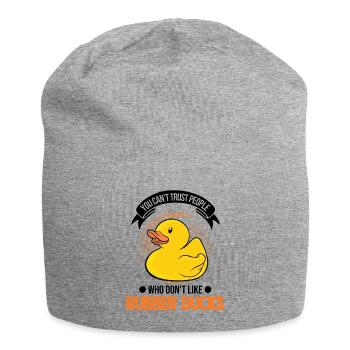 Canard en caoutchouc Cadeau Canard Grinçant Canard Bain Canard - Bonnet en jersey - gris chiné - Devant