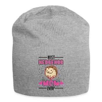 Best Hedgehog Mom Ever Igel Mama Stacheligel - Jersey-Beanie - Grau meliert - Vorne