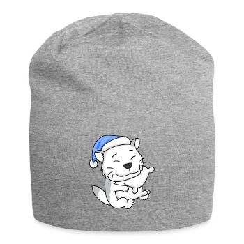 Katze Katzenrasse Burmilla - Jersey-Beanie - Grau meliert - Vorne