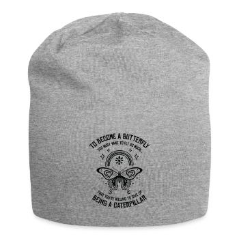 Butterfly Mystical Butterfly Lover Celestial Art - Jersey Beanie - heather grey - Front