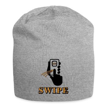 Wisch mich - Swipe Me - Jersey-Beanie - Grau meliert - Vorne