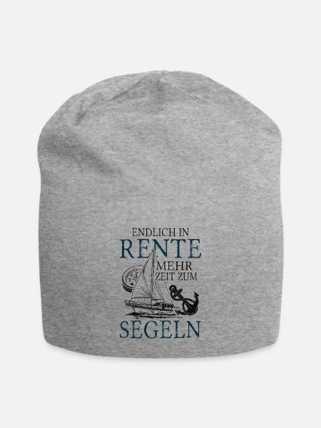 Rente Ruhestand segeln - Jersey-Beanie - Grau meliert