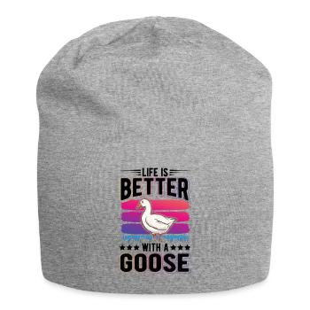 Life is better with a Goose Goose Breeder Goose - Jersey Beanie - heather grey - Front