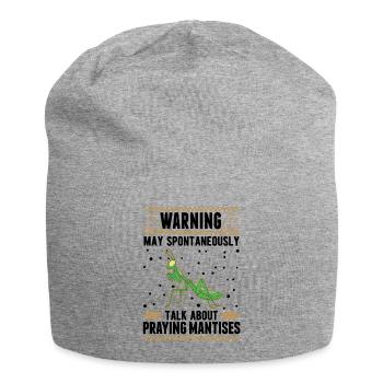 Gottesanbeterin Mantis Fangschrecke - Jersey-Beanie - Grau meliert - Vorne