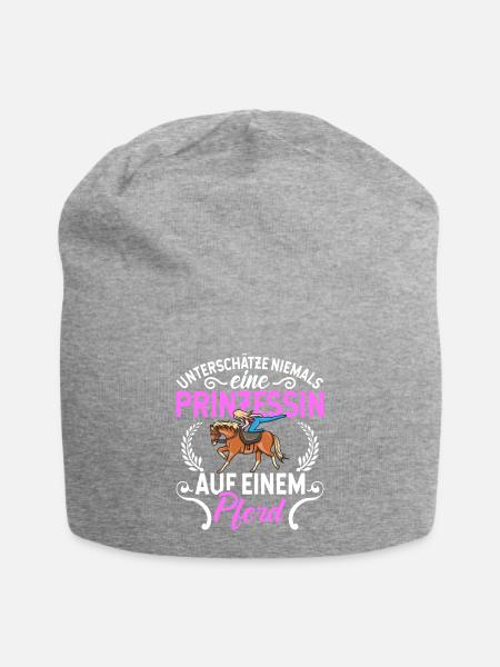 Voltigieren Volti Voltigier Pferde Pferdemädchen - Jersey-Beanie - Grau meliert