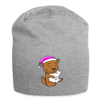 Katze Katzenrasse Somali - Jersey-Beanie - Grau meliert - Vorne