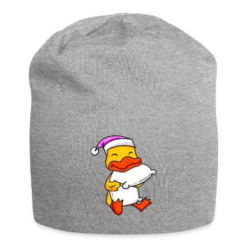Canard avec oreiller et bonnet de couchage - Bonnet en jersey - gris chiné - Devant