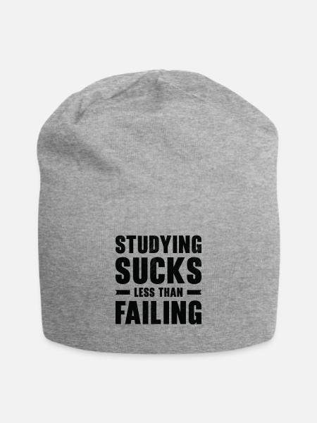 Studying Student Learning Education Lessons Study - Jersey Beanie - heather grey