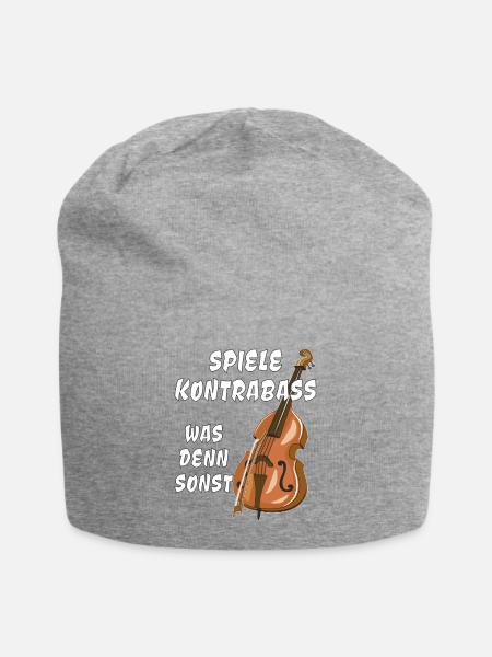 SPIELE KONTRABASS WAS DENN SONST - Jersey-Beanie - Grau meliert
