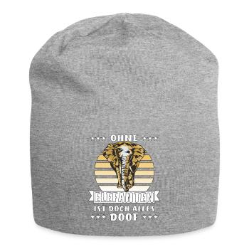 OHNE ELEFANTEN IST DOCH ALLES DOOF - Jersey-Beanie - Grau meliert - Vorne