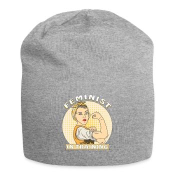FEMINIST IN TRAINING - Jersey Beanie - heather grey - Front