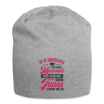 Musical Singen Musikliebhaber Beobachten Broadway - Jersey-Beanie - Grau meliert - Vorne