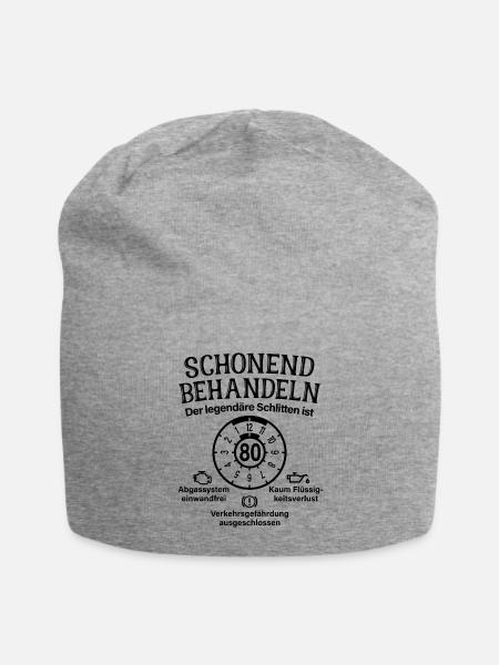 Schonend Behandeln Der Legendäre Schlitten Ist 80 - Jersey-Beanie - Grau meliert