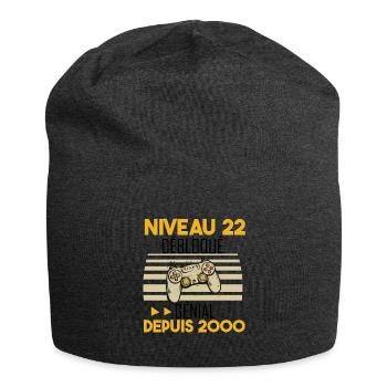 niveau 22 débloqué génial depuis 2000 - Bonnet en jersey - charbon - Devant