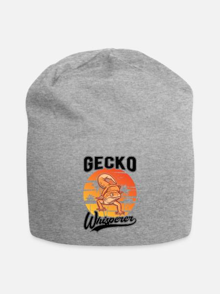 Gecko Flüsterer Gecko Whisperer Leopardgecko - Jersey-Beanie - Grau meliert