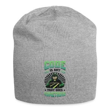 Code is an art that does something programming - Jersey Beanie - heather grey - Front