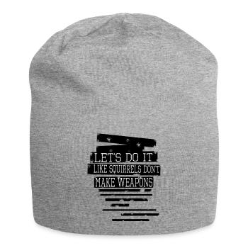 heart present idea happy birthday present - Jersey-Beanie - Grau meliert - Vorne