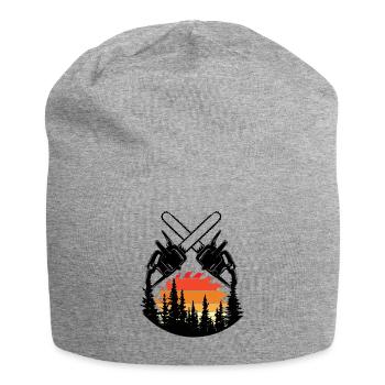 Tronçonneuse Axe Forester Bûcheron Scie Chaîne - Bonnet en jersey - gris chiné - Devant