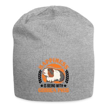 Guinea Pig Lucky Guinea Pig Guinea Pig - Jersey Beanie - heather grey - Front