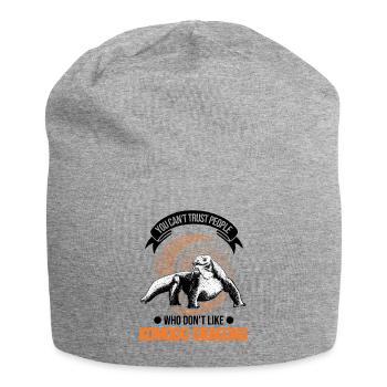 Komodo dragon monitor lizard - Jersey Beanie - heather grey - Front