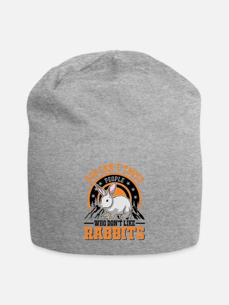 Rabbit Rabbit Rabbit Rabbit - Jersey Beanie - heather grey