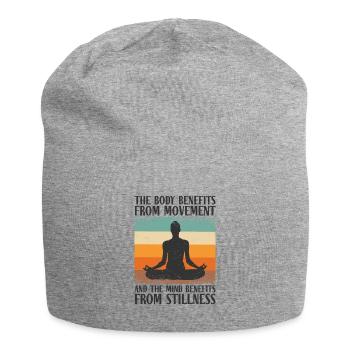 Serenity Meditating Yoga Fan Spiritual Relaxation - Jersey Beanie - heather grey - Front