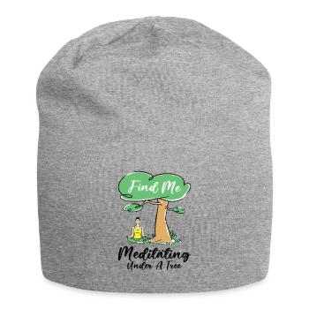 Serenity Meditating Nature Fan Spiritual Yoga - Jersey Beanie - heather grey - Front
