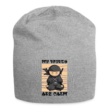 Sérénité, fan de ninja, tranquillité, amateur de yoga, - Bonnet en jersey - gris chiné - Devant
