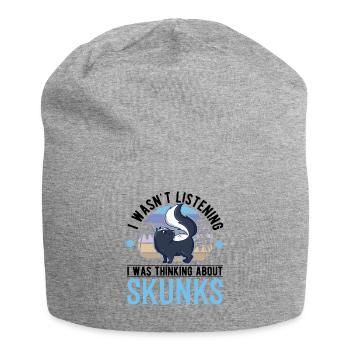 Skunk Gift Skunk - Jersey Beanie - heather grey - Front