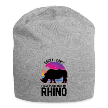 Rhinocéros Rhinocéros Rhinocéros - Bonnet en jersey - gris chiné - Devant