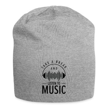 Serenity Music Lover Relaxing Break Inspirational - Jersey Beanie - heather grey - Front