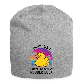Canard en caoutchouc Cadeau Canard Grinçant Canard Bain Canard - Bonnet en jersey - gris chiné - Devant